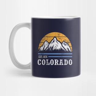 Vintage Fade Colorado EST 1876 Rocky Mountains Mug